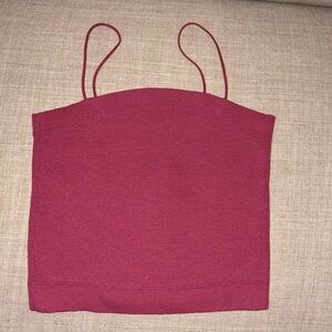 American Eagle XS Dark Pink Cropped Tank Top